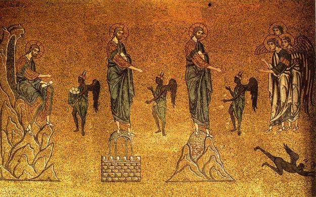 The Temptations of Christ, Mosaic in the Basilica of St. Mark, Venice