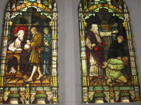 Depiction of the Parable of the Unmerciful Servant, Scot's Church Melbourne