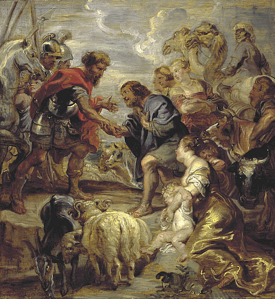 Pierre Paul Rubens, The Reconciliation of Jacob and esau, as in Genesis 33 (1624)