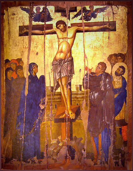 Icon of Crucifixion in the Byzantine and Christian Museum in Athens