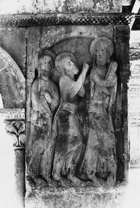 Journey to Emmaus on the Cloister Monastery of Santo Domingo de Silos, Burgos, Castille-Leon Spain