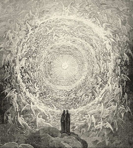 Gustave Dore, Rosa Celeste: Dante and Beatrice gaze upon the highest Heaven, The Empyrean (19th Century)