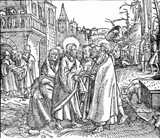 Jesus Teaches His Disciples from Luther Bible