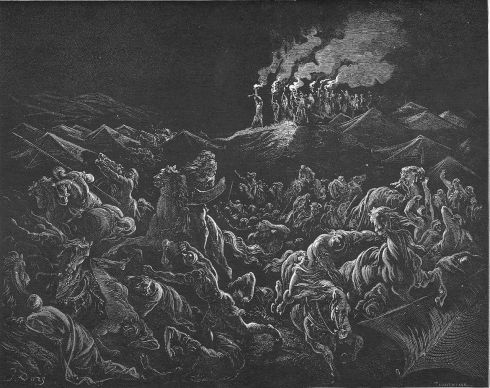 Gustave Dore, The Midianites Are Routed (1866)