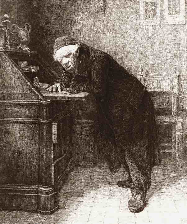 Detail from L'Avaro by Antonio Piccinni (1878)